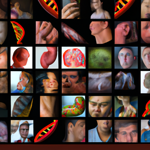1. A collage depicting various rare diseases.